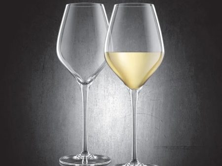 Final Touch White Lead Free Crystal Wine & Champagne Glasses | Set of 2 | 3.5 x 9.4 inches Supply