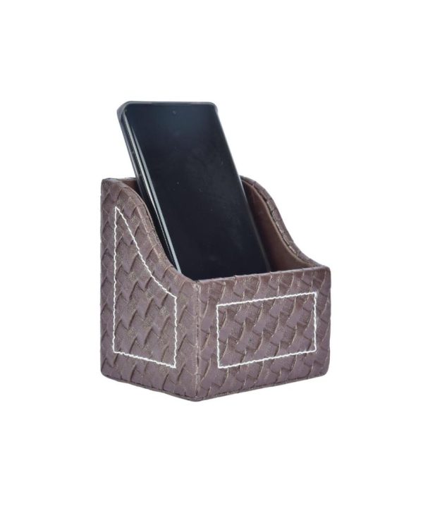 Iconic Faux Leather Wave Pattern Phone Holder Stand | 4 x 4 inches on Sale