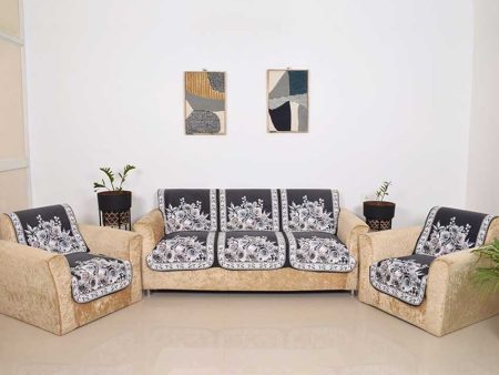 Elegant Rose Velvet Sofa Cover for Five Seater | Pack of 6 on Sale