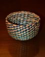 Vibrant Double-Tone Water Hyacinth Trinket & Utility Basket | 5 x 3 inches Cheap