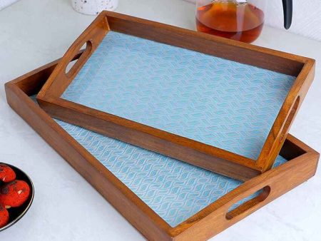 Rustic Allure Handcrafted Wooden Trays | Set of 2 on Sale