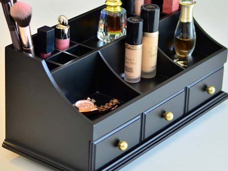 Versatile Wooden Makeup Organizer | 15 x 8 x 7 inches Hot on Sale