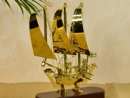 Classic Brass Ship Showpiece | 7 x 3 x 10 inches Online