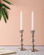 Elegant Aluminium Centerpiece Candle Stands | Set of 2 | 3 x 6 inches For Discount