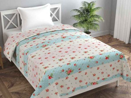 Red & Pink Strawberry Flowers Printed Kids Comfy Quilts Cover With Zipper Online Sale