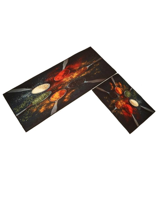 Splashing Spices Nylon Kitchen Floor Mats | Set of 2 Online Sale