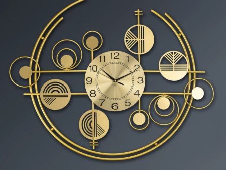 Golden Encirc LED Metal Wall Clock | 24 x 3 x 24  inches Fashion