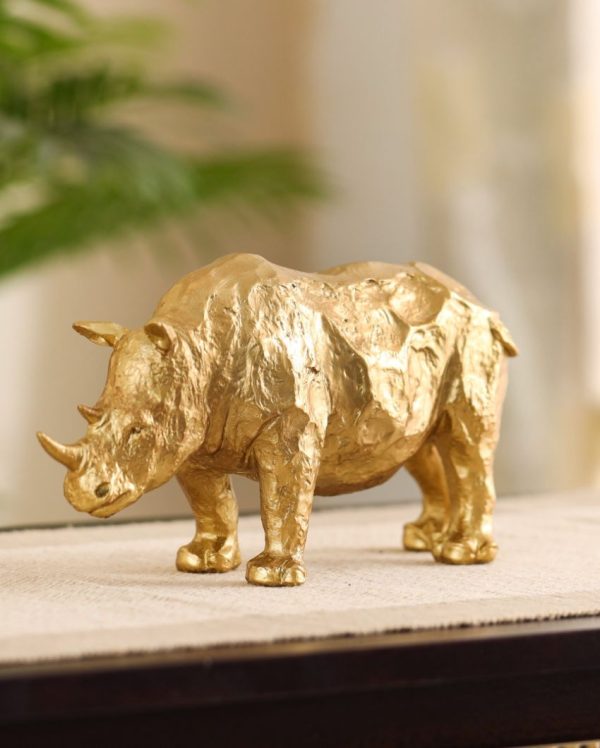 Majestic Resin Rhinoceros Figurine | 2 x 10 x 5 inches Online