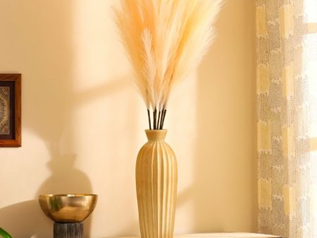 Affordable Artificial Pampas 3 Sticks Flowers Without Pot | 3.5  Feets on Sale