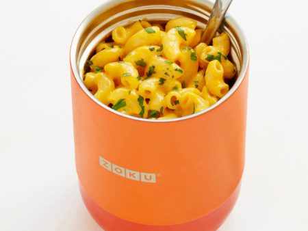 Zoku Double Wall Vacuum Insulated 6 inches Stainless Steel Food Jar | Orange Color | 4 x 6 inches Online Hot Sale