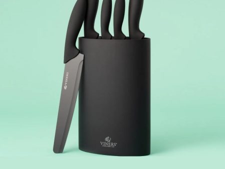 Assure Safety Kitchen Stainless Steel Knives with Universal Knife Holder | Pack Of 6 For Discount