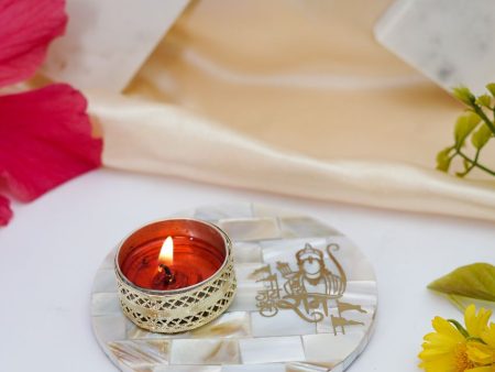 Jai Shree Ram Pearl Tea Light Holder Online Hot Sale