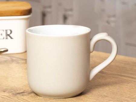 Classic Design Stoneware Farmhouse Mug | 250 ML | Off White Discount