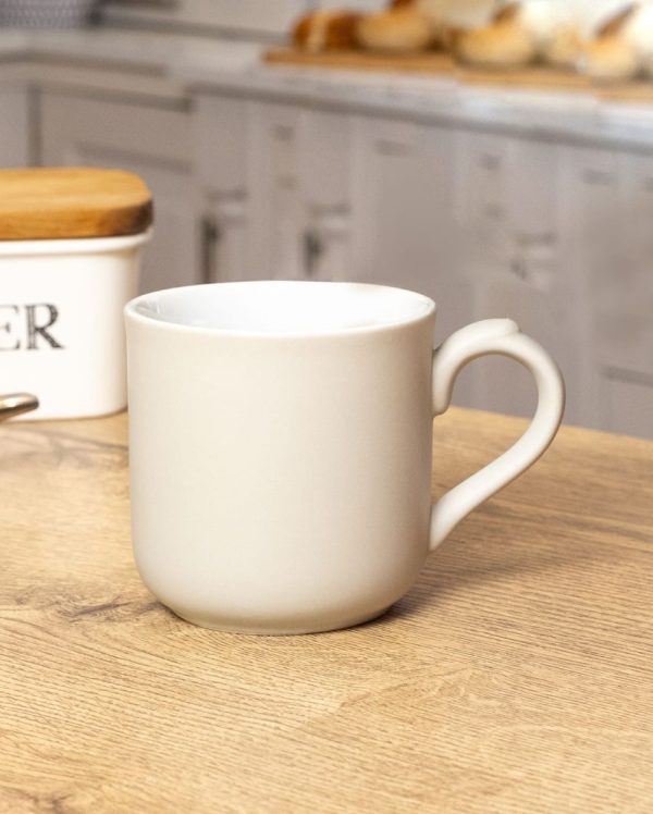 Classic Design Stoneware Farmhouse Mug | 250 ML | Off White Discount