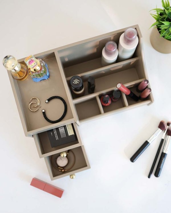 Wooden Makeup and Desk Organizer | 13 x 7 x 6 inches Online Hot Sale