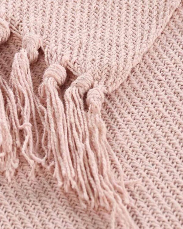 Solid Cotton Throw Soft Pink | 51 x 31 inches Supply