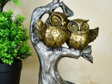 Whimsical Resin Owl Branch Showpiece| 6 x 3 x 10 inches Online now