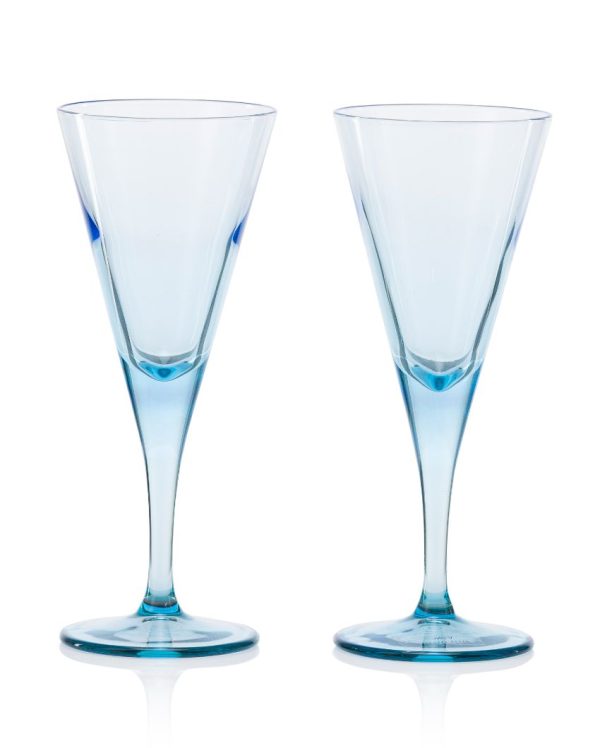 V-Line Cocktail Stem Glasses | Set of 2 | 3 x 8 inches | 200ml For Discount