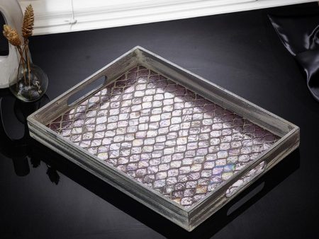 Stylish Pink Mosaic Serving Tray | 14 x 10 x 2 inches Supply