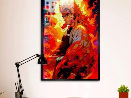 Rengoku from Demon Slayer Canvas Wall Painting Supply