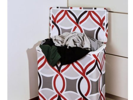 Lattice Print Design Multicolor Laundry Basket | 19 x 11 x 22 inches | 10L Hot on Sale