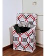 Lattice Print Design Multicolor Laundry Basket | 19 x 11 x 22 inches | 10L Hot on Sale