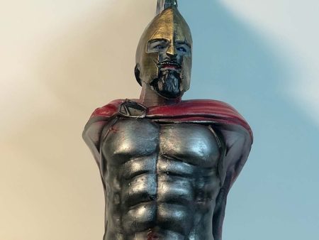 Majestic Spartan Silver Leonidas Bust Statue Showpiece | 4 x 3 x 9 inches Sale