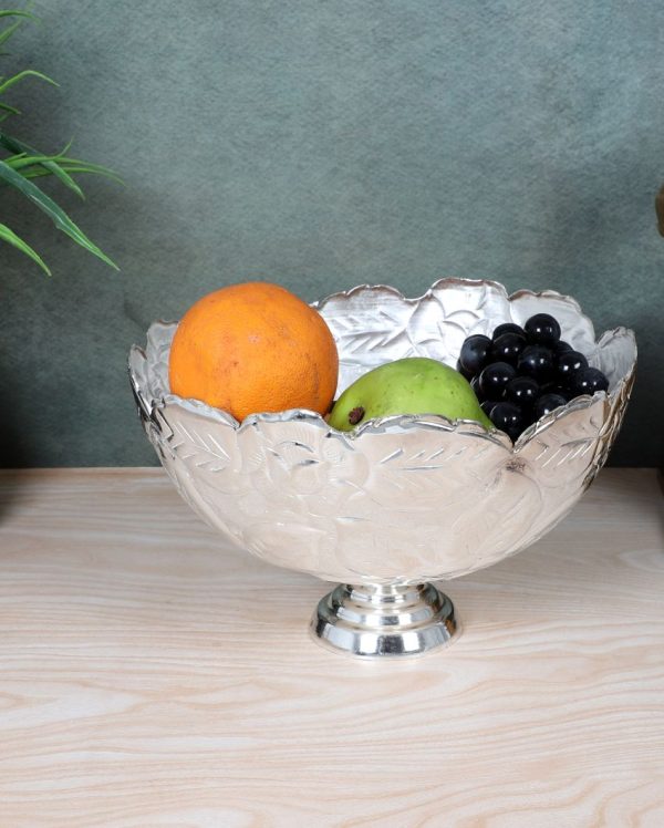 Hammered Silver Colored Fruit Bowl | 5 x 3 inches | 500ml Cheap