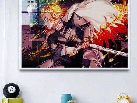 Kyojuro Rengoku HD Canvas Wall Painting on Sale