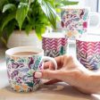 KitchenCraft Barrel Mug Set Exotic Floral | Set of 4 | 1.5 x 2.8 inches on Sale