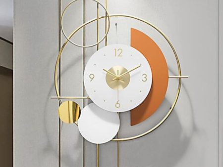 Multicolor Abstract Metal Wall Clock | 36 x 3 x 20  inches Hot on Sale