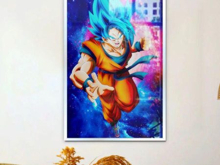 Realistic Goku Dragon Ball Z Canvas Wall Painting Online now