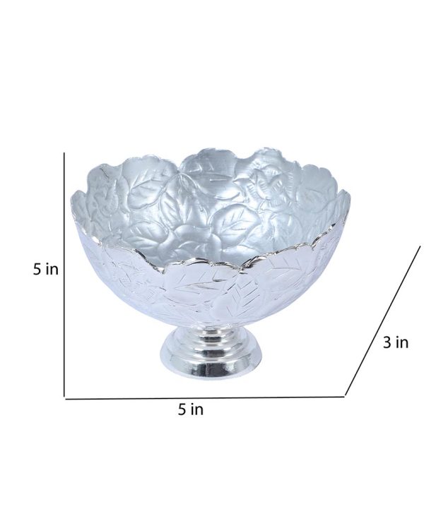 Hammered Silver Colored Fruit Bowl | 5 x 3 inches | 500ml Cheap