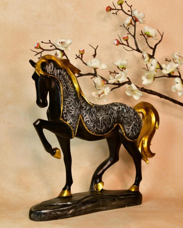 Graceful Resin Stallion Showpiece | 12 x 3 x 12 inches Online now