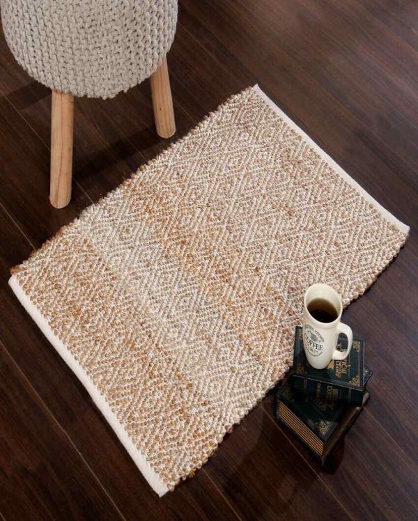 Diamond Weave Handwoven Jute Rug | 24 x 35 inches Online Hot Sale