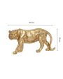 Elegant Resin Gold Tiger Figurine | 5 x 12 x 5 inches For Discount