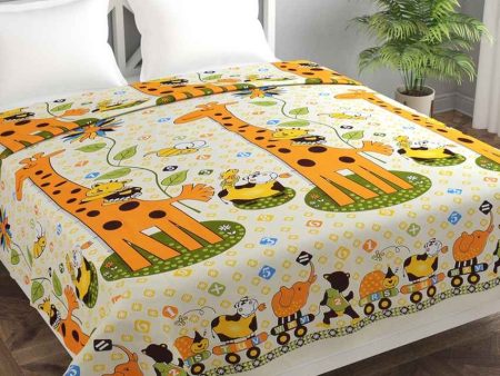 Giraffe Printed Kids Comfy Quilts Cover With Zipper Cheap