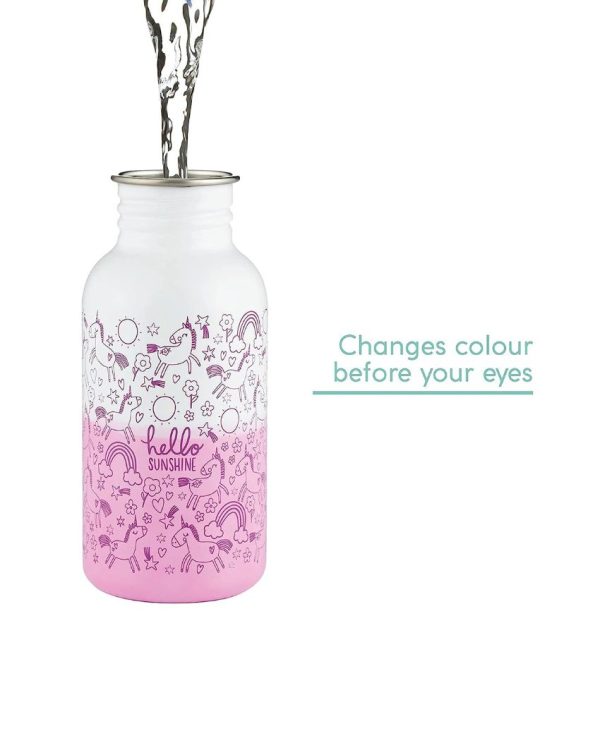 Pure Stainless Steel Color-Change Hello Bottle | 550 ML Online Sale