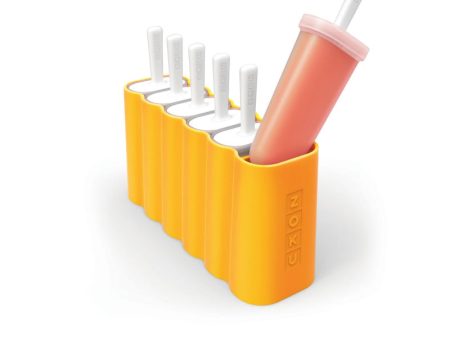 Zoku Orange Mod Ice Pop Maker with 6 Popsicle Molds | 7 x 3 x 9 inches Online Sale