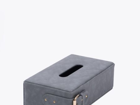 Clasped Design Rectangular Vegan Leather Tissue Box | 10 x 5 x 3 inches (Already Listed) Online now