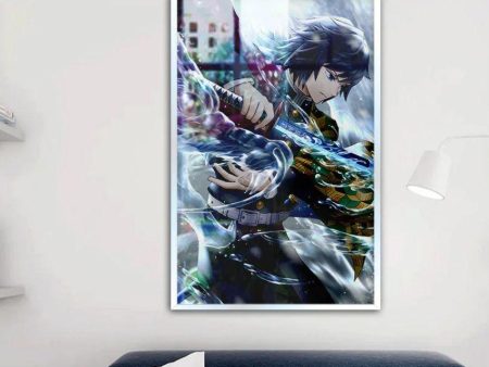 Dynamic Demon Slayer Characters Canvas Wall Painting Cheap