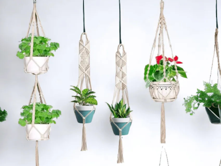 Dangling Macrame Plant Hanger | Set of 4 For Cheap