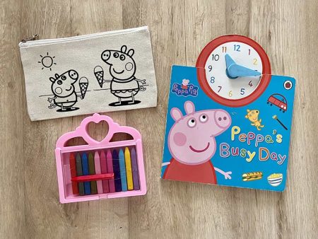 Adventure DIY Coloring Peppa Pig Pouch | Set of 2 | 10 x 7 inches For Sale