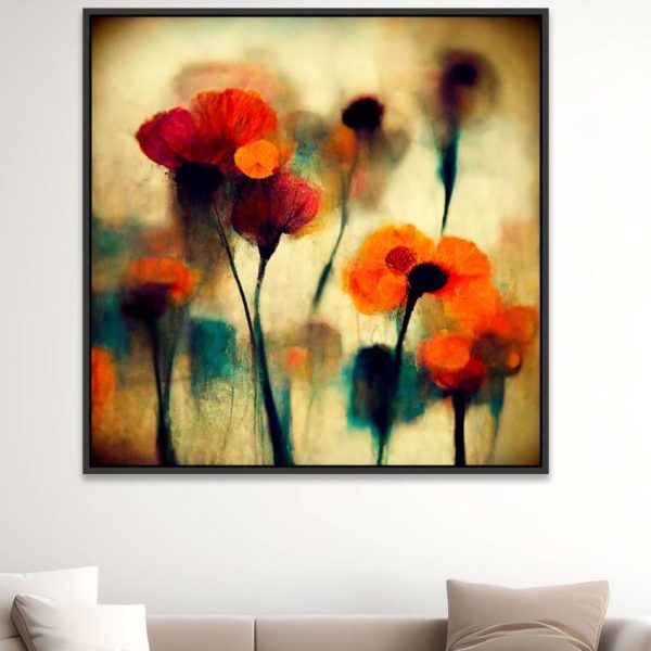 Abstract Modern Floral Canvas Wall Painting Supply