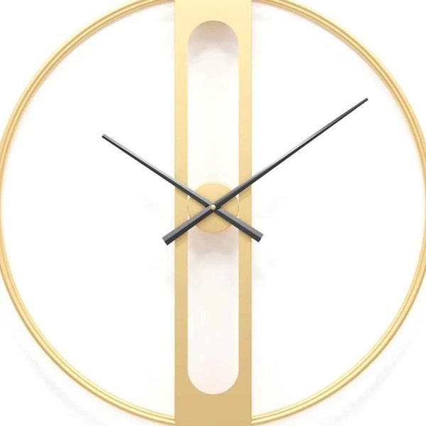 Gold Central Round Wall Clock | 24 x 3 x 24  inches For Discount