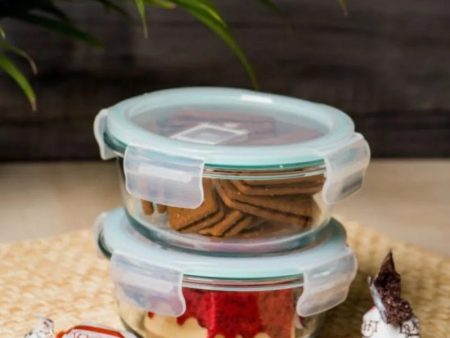 Borosilicate Lunch Box Clear Glass Kitchenware | 2 x 4 inches | 240ml on Sale