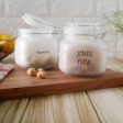 Stylish Frosted Clear Glass Jar With Lid | 5 x 5 x 5 inches | 750ml Supply