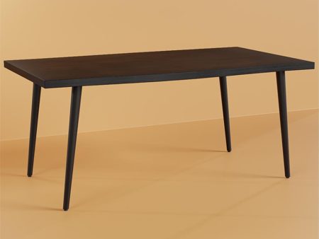 Spacious Black Crater Dining Table on Sale