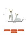 Glamorous Resin Diamond Deer Showpiece | 6 x 2 x 6 inches on Sale