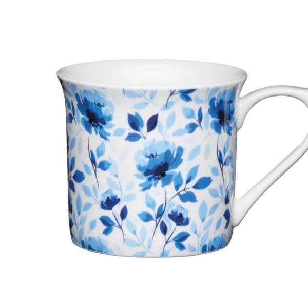 KitchenCraft Fluted Mug Blue Rose | 3 x 5 x 3 inches Cheap